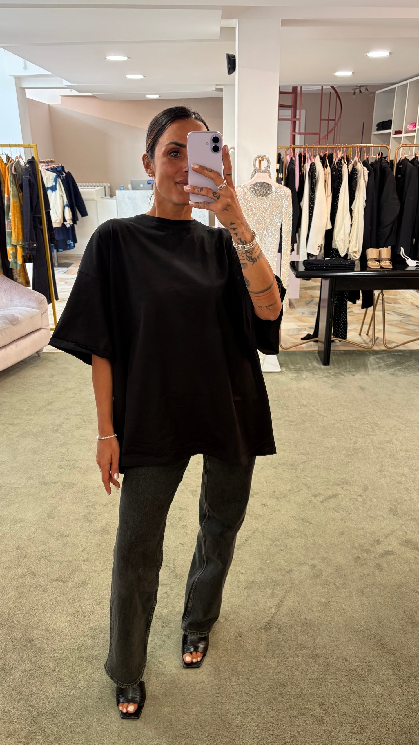 Maxi t-shirt nera ks