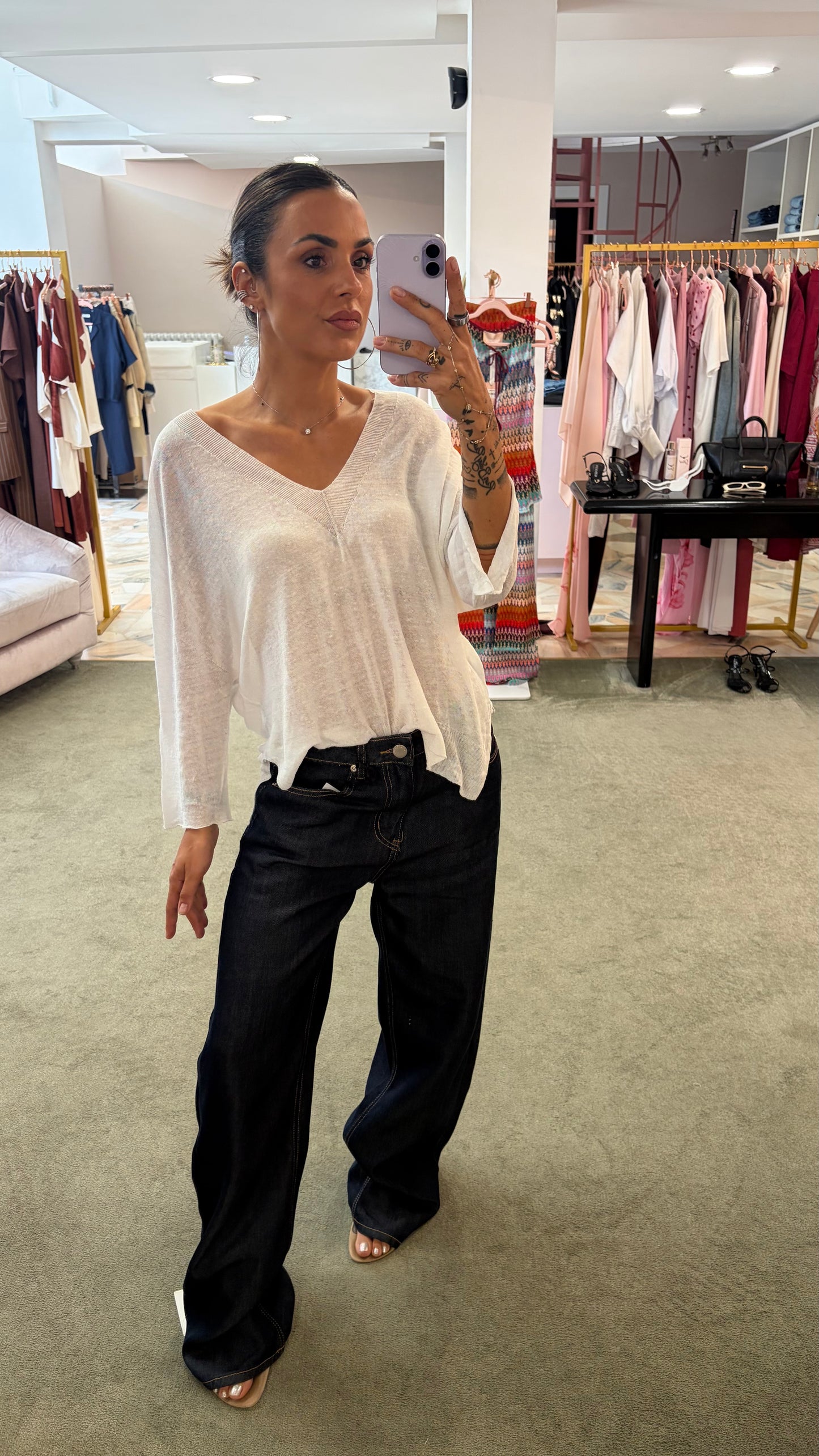 Jeans denim scuro tela leggera gl