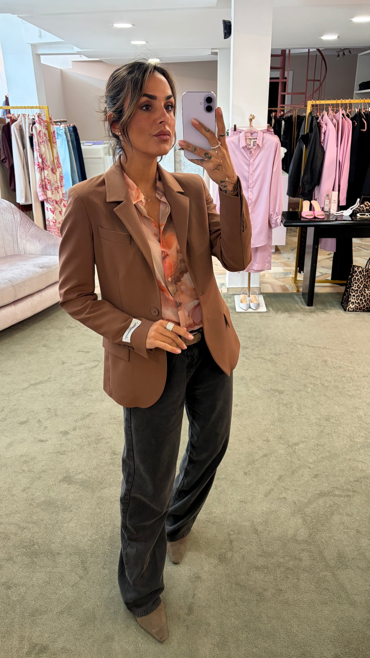 Blazer tabacco slim monopetto due bottoni Hinnominate