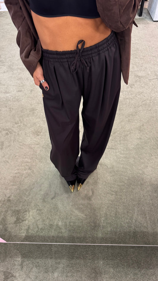 Pantaloni marroni testa di moro Hinnominate con coulisse