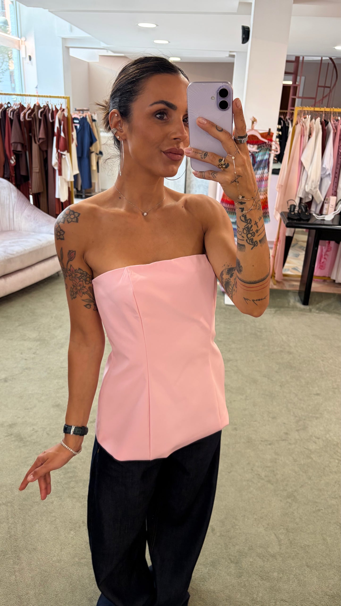 Bustier rosa a fascia ks