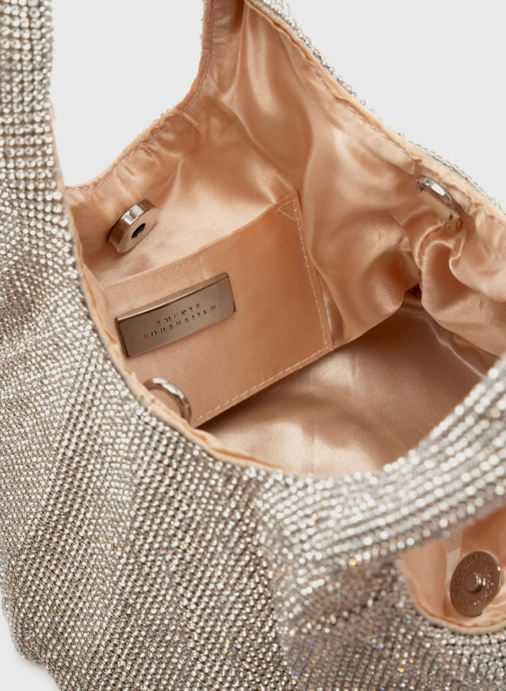 Borsa sydney argento con cristalli