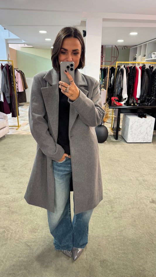 Cappotto grigio midi jx