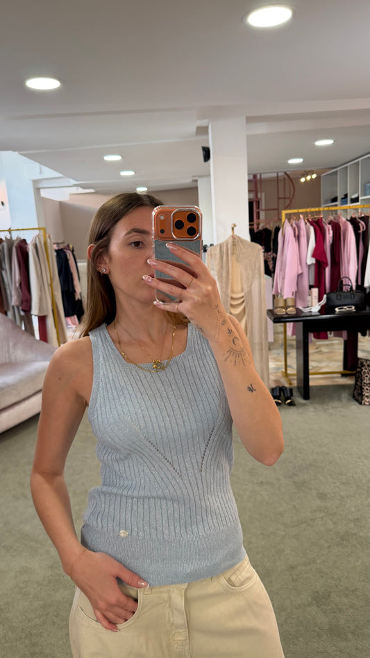 Canotta azzurra lurex glp