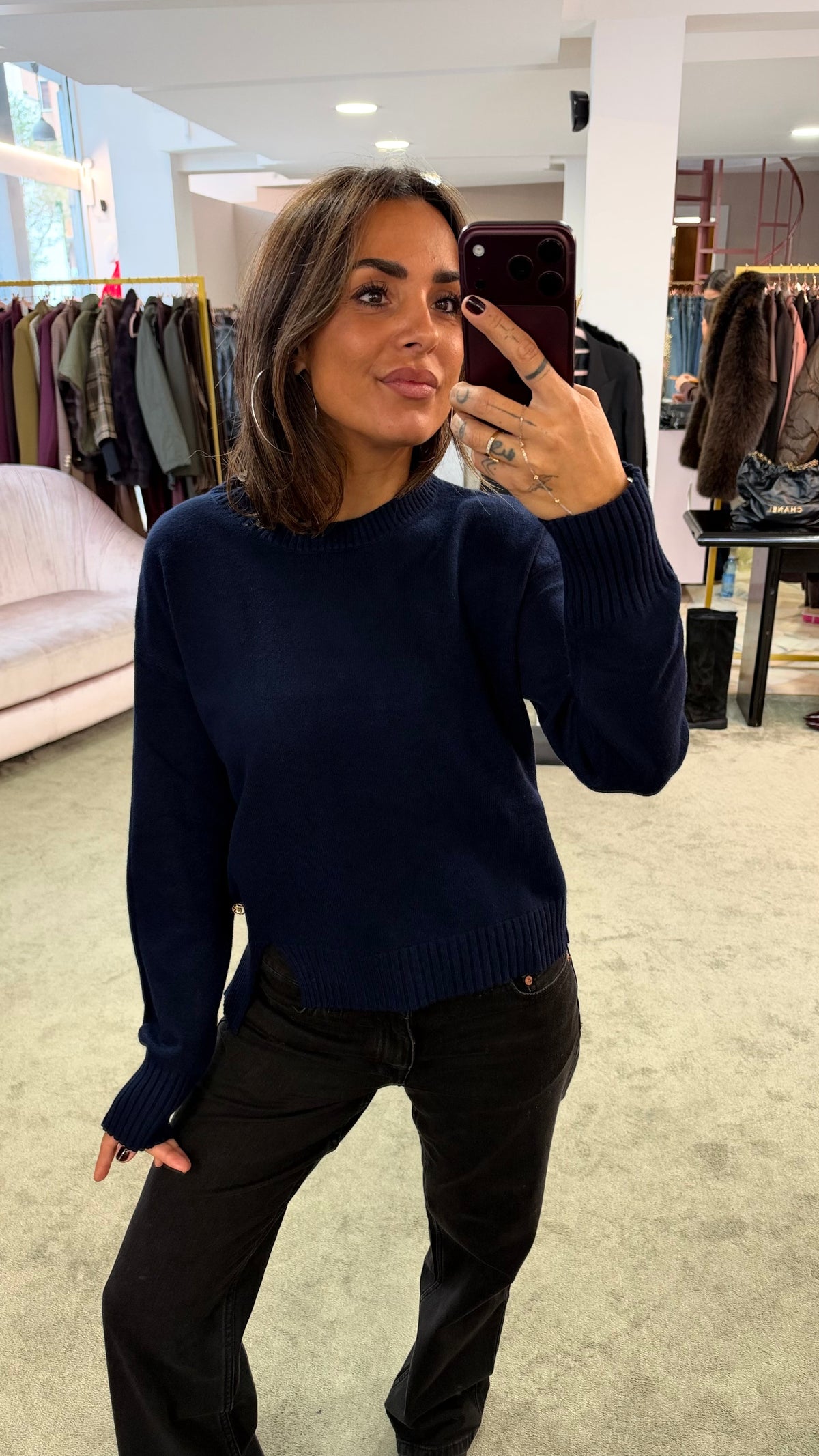 Maglione con spacchi asimmetrici tk