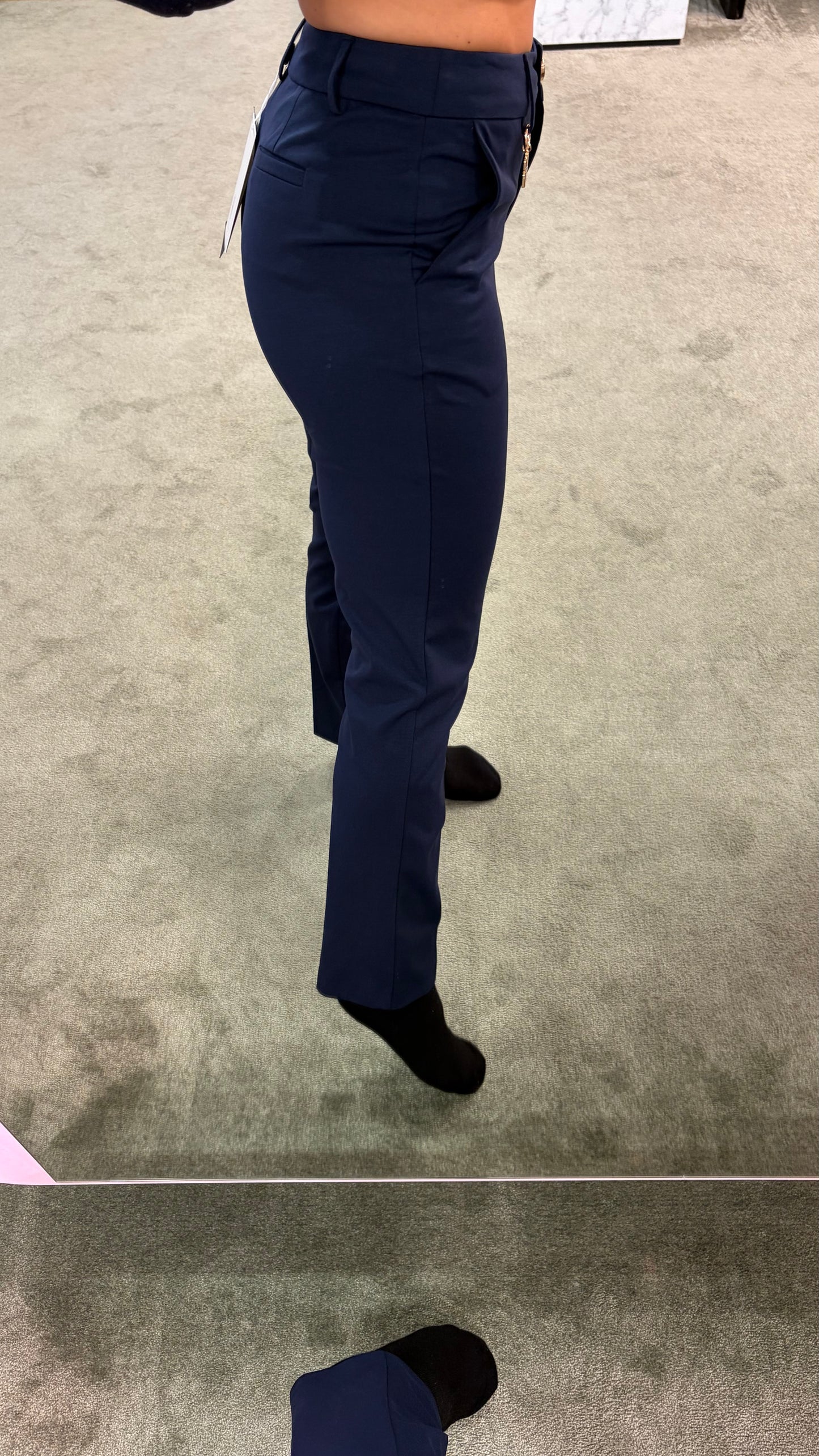 Pantaloni blu notte sigaretta punto milano fr pe26