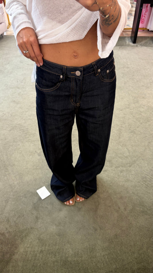 Jeans denim scuro tela leggera gl