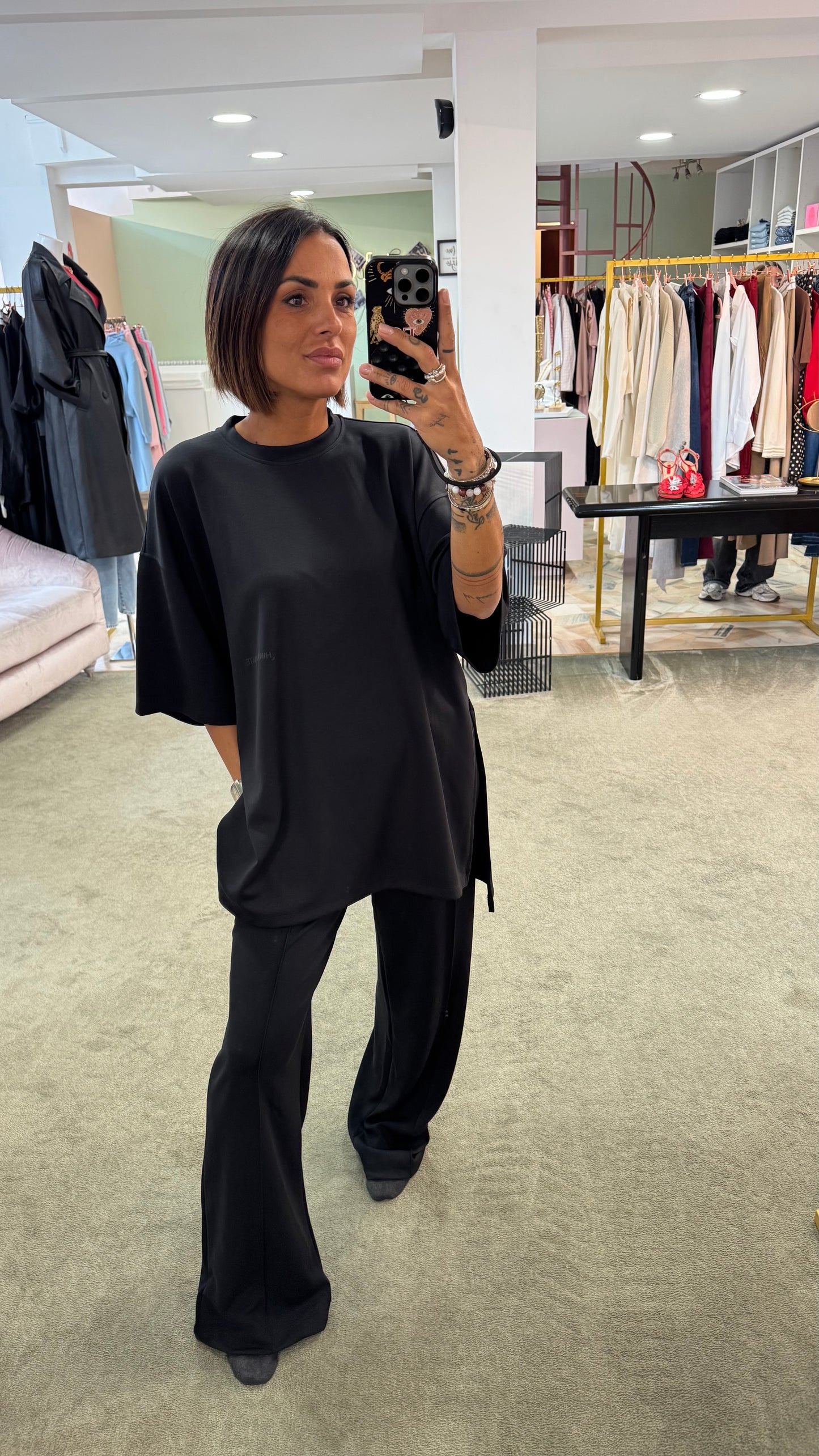 Joggers neri in modal hinnominate