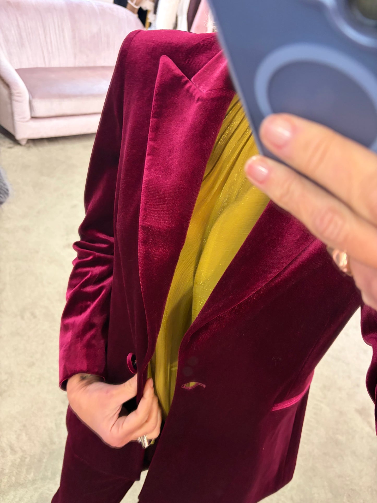 Blazer bordeaux in velluto Actualee