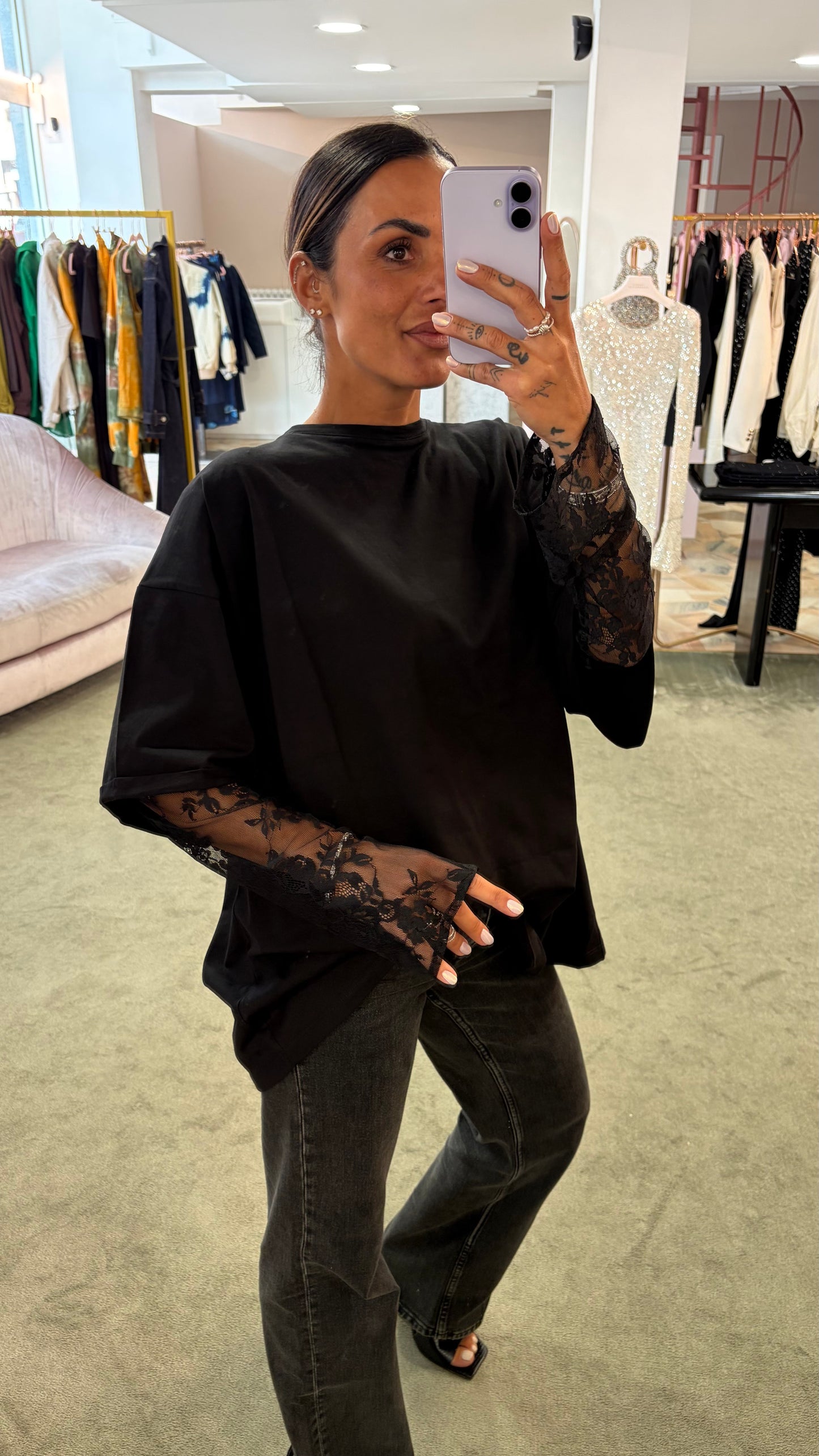 Maxi t-shirt nera ks