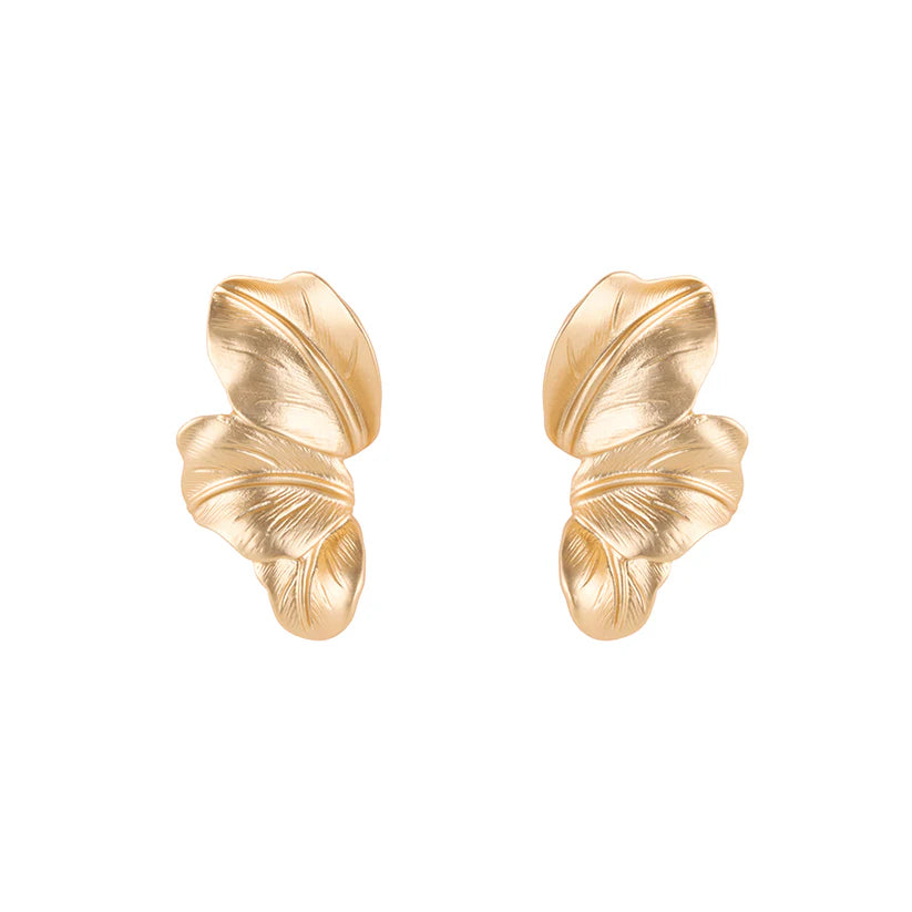 Orecchini foglie gold