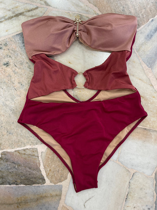 Costume intero rosa degradè Cotazur