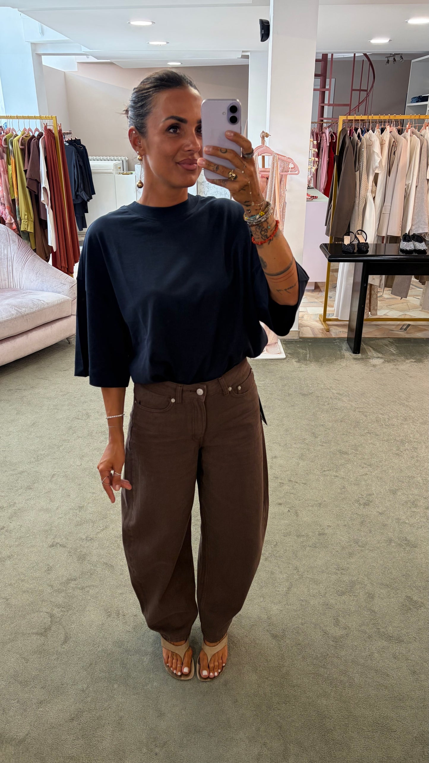 Jeans sakai baggy marrone jx