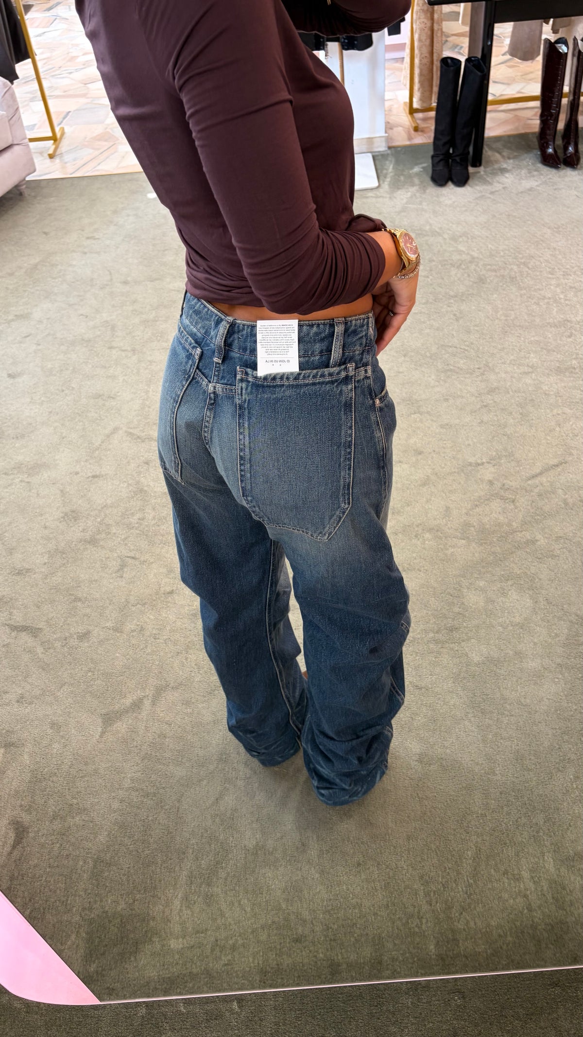 Jeans riri baggy scuro Icon Denim