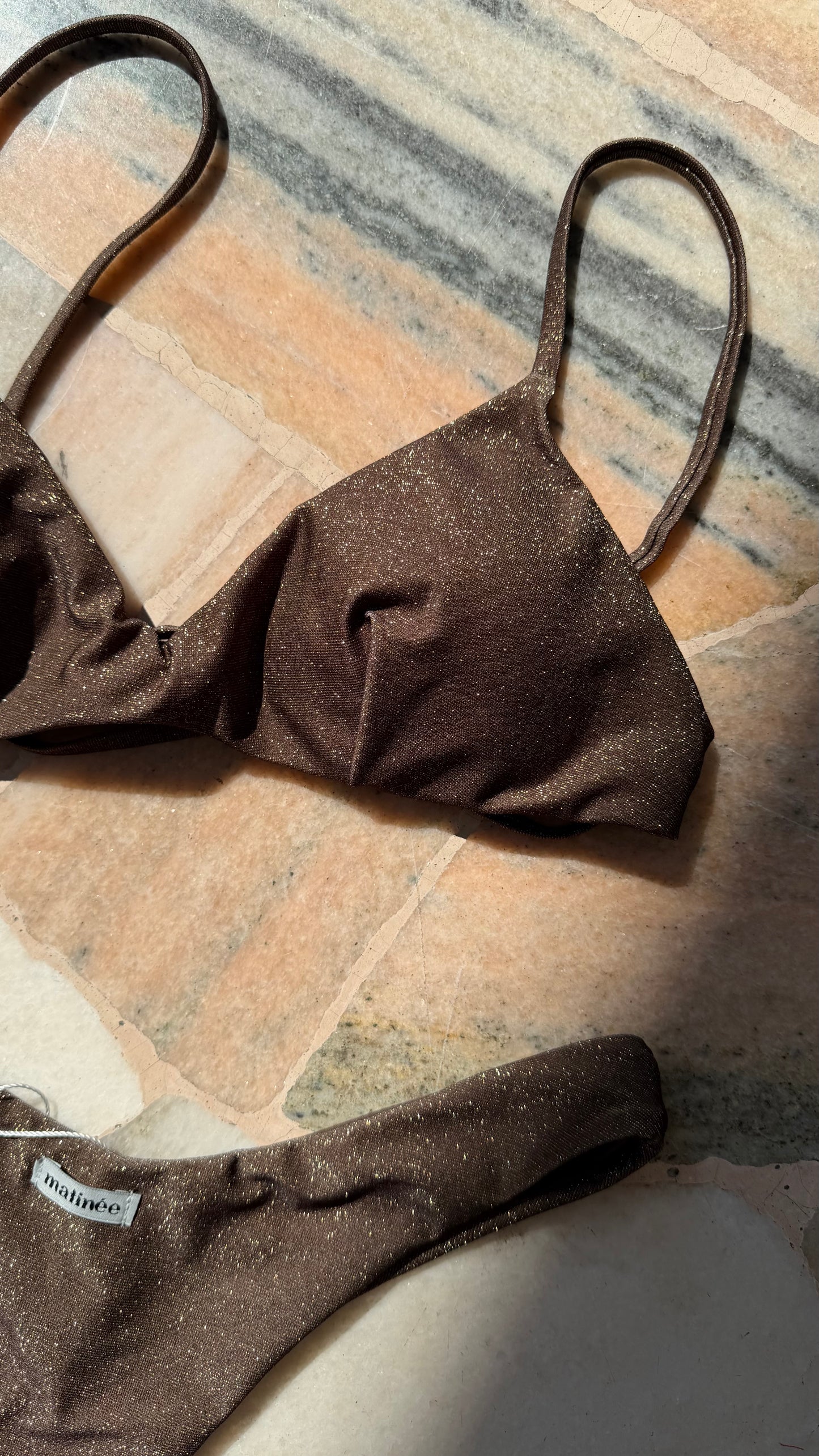 Bikini bralette bronzo marrone lurex Matinée
