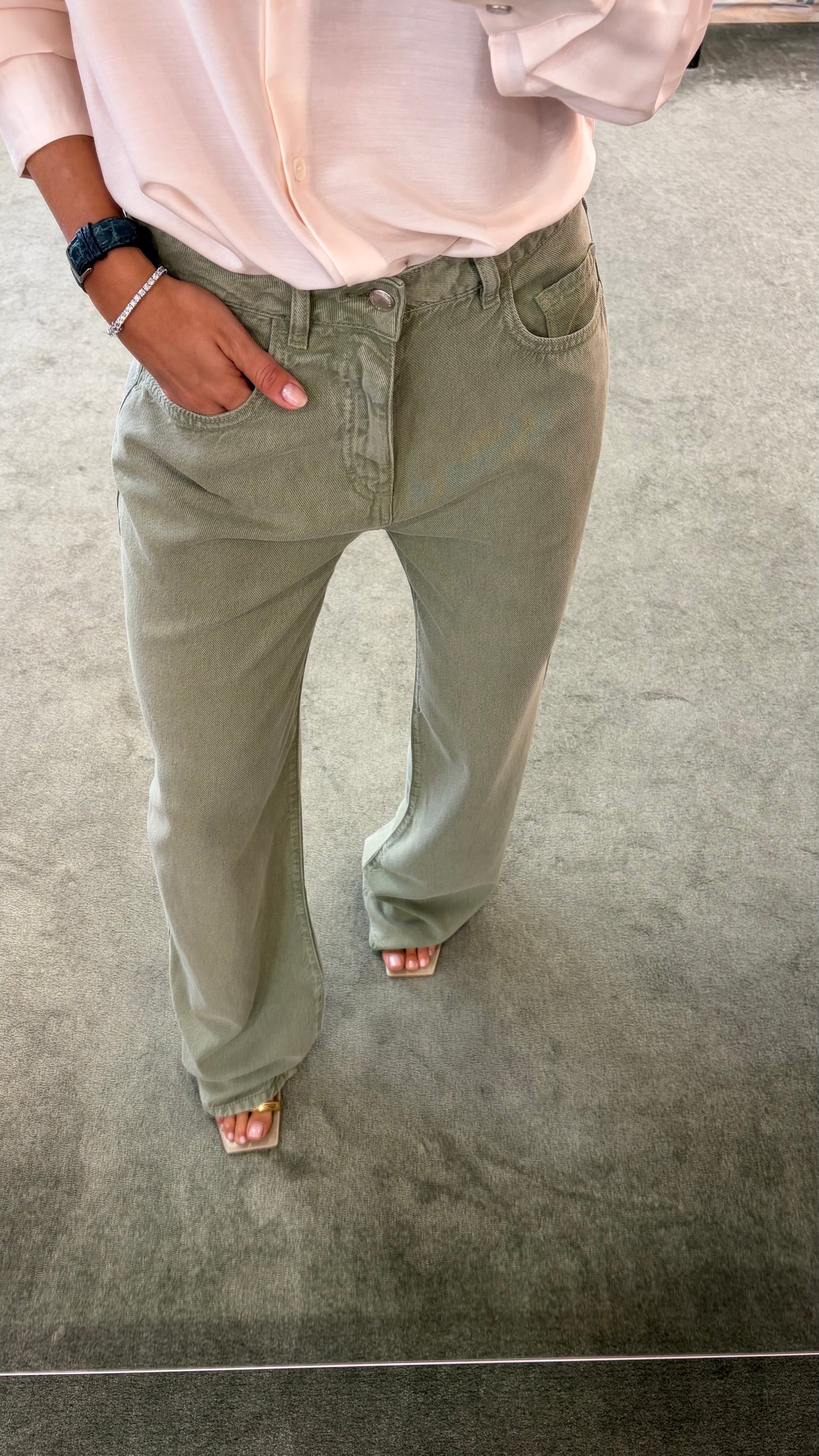 Jeans bea verde militare Icon