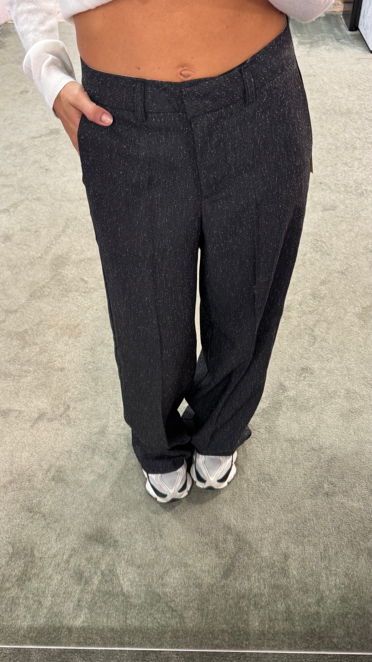 Pantaloni nero sale e pepe ellis con pences jx