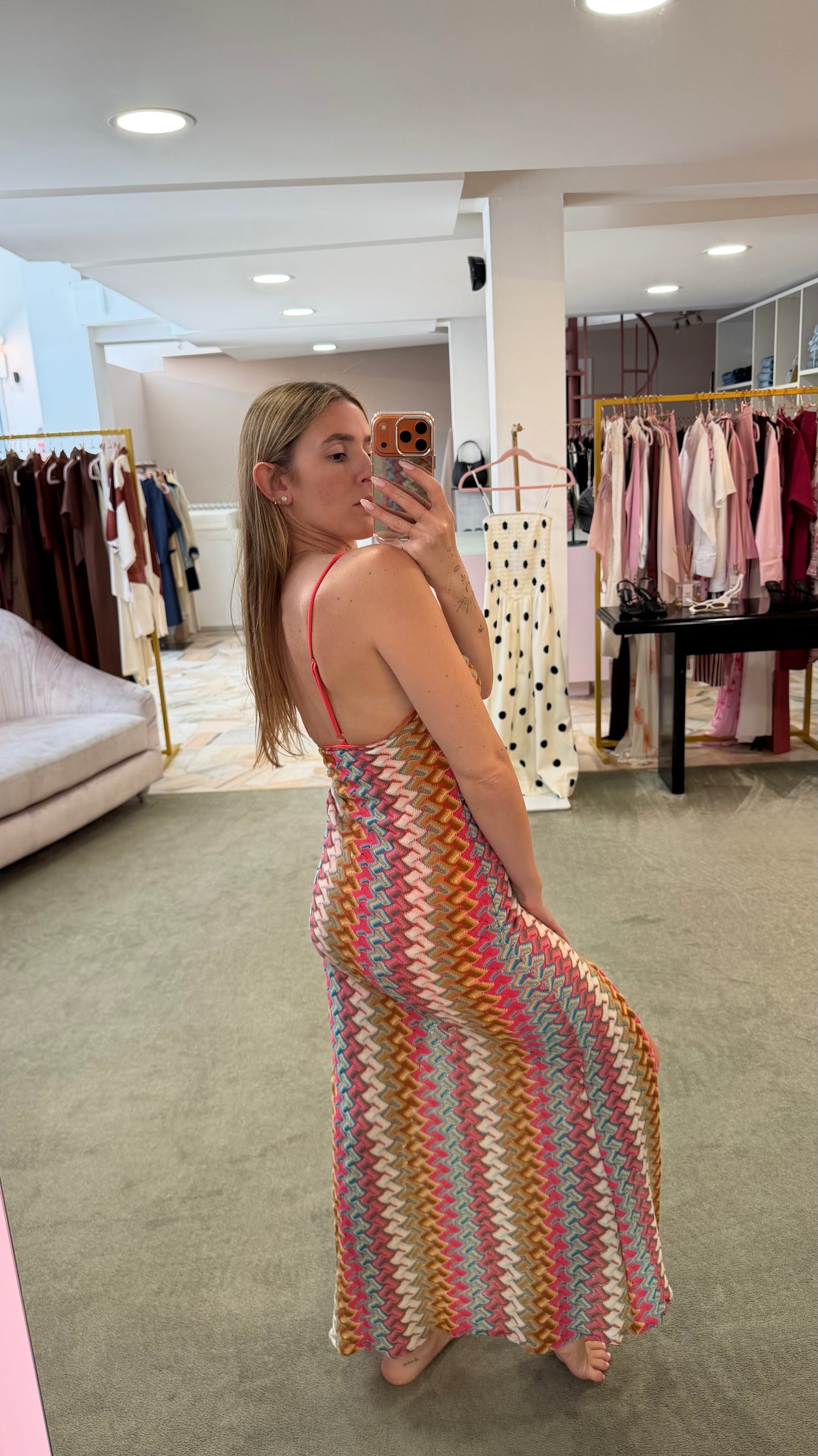 Abito corallo multicolor missoni vibes Cotazur