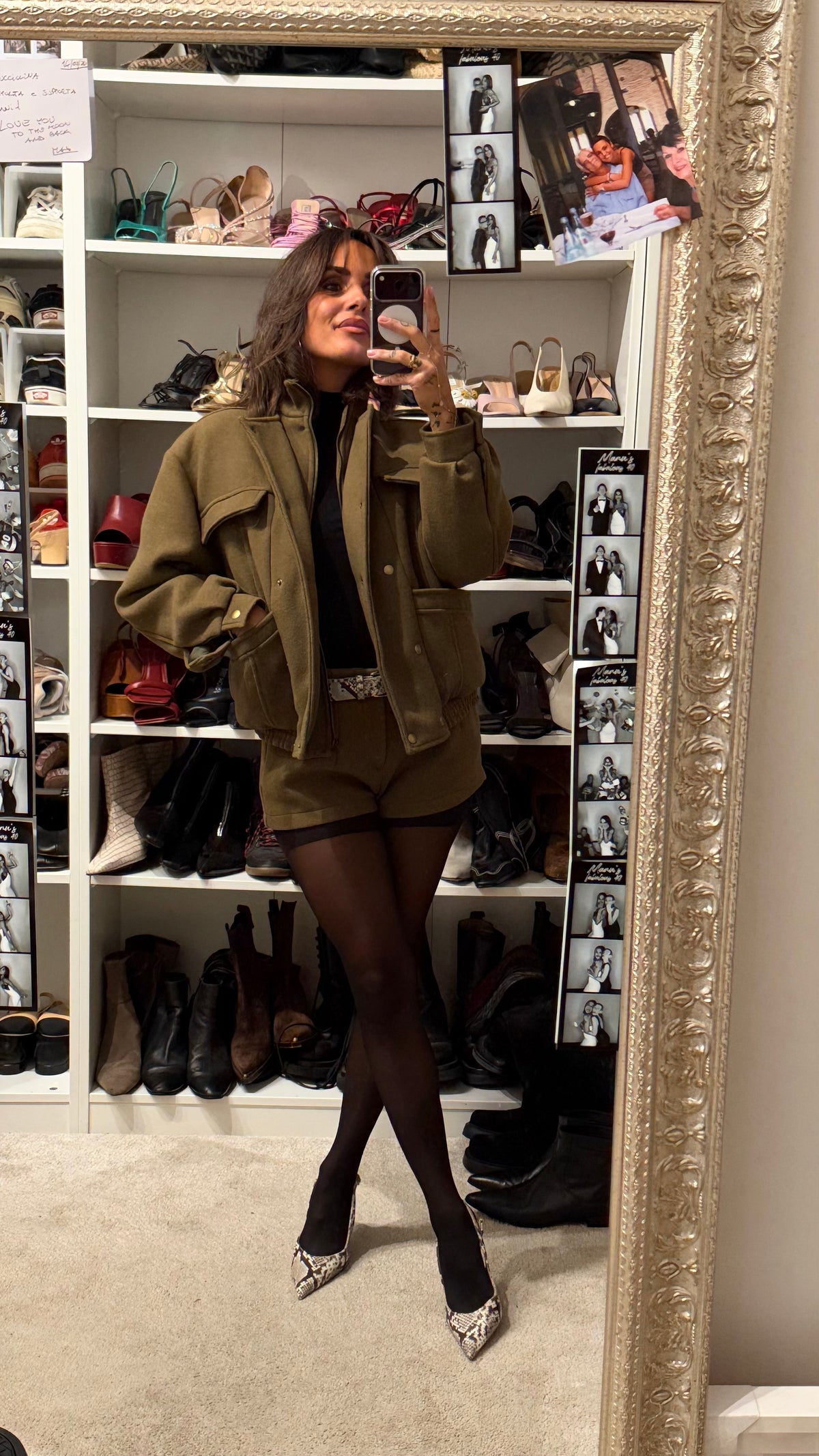 Bomber verde in panno Actualee