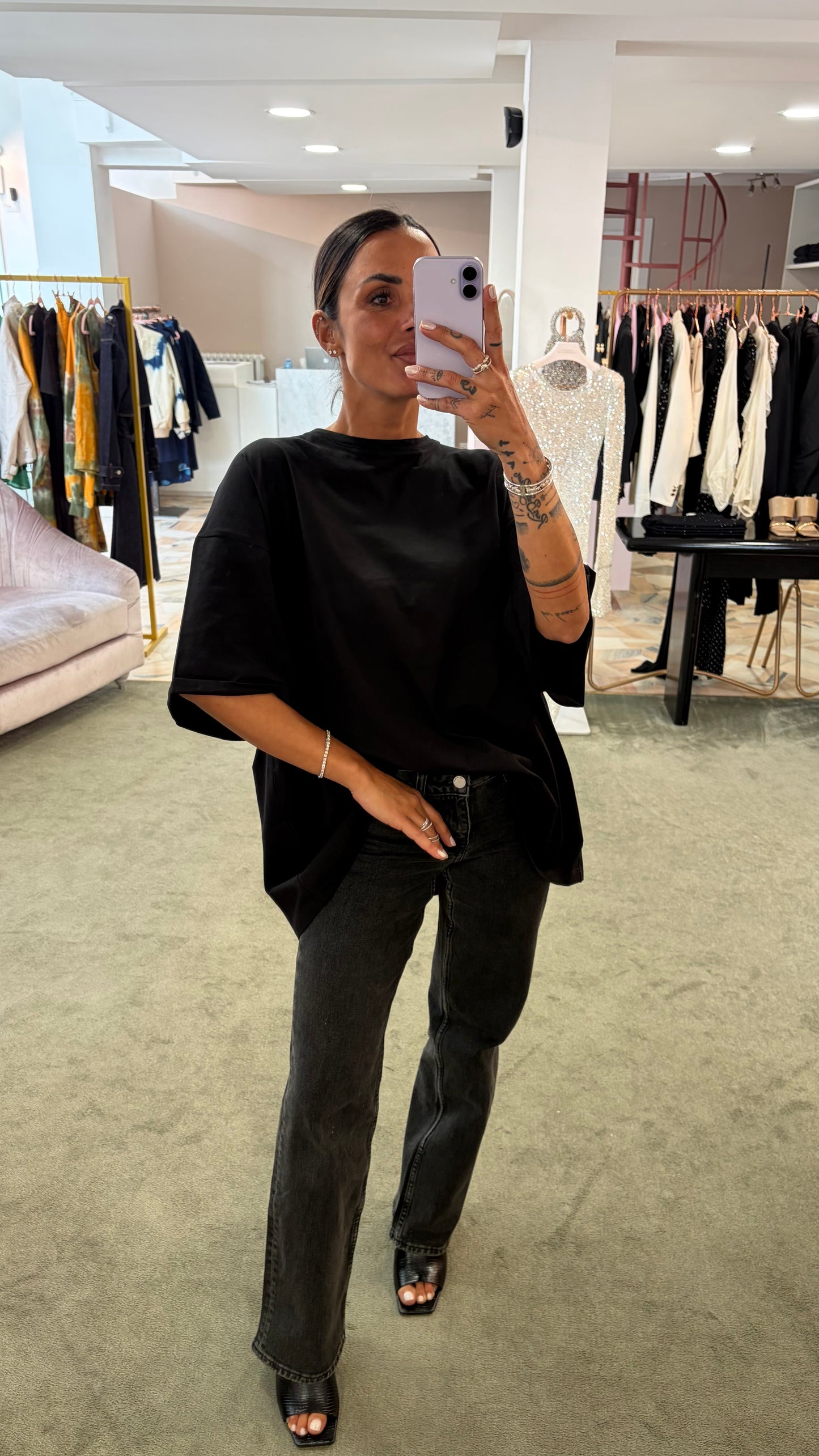 Maxi t-shirt nera ks