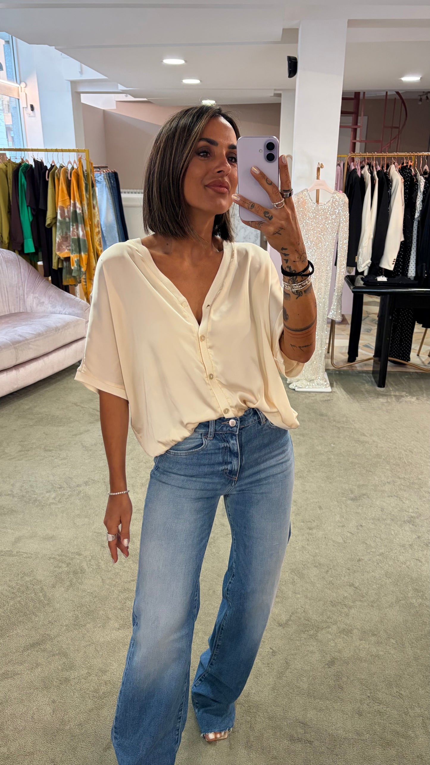 Jeans joia denim medio/chiaro taglio vivo Icon pe26
