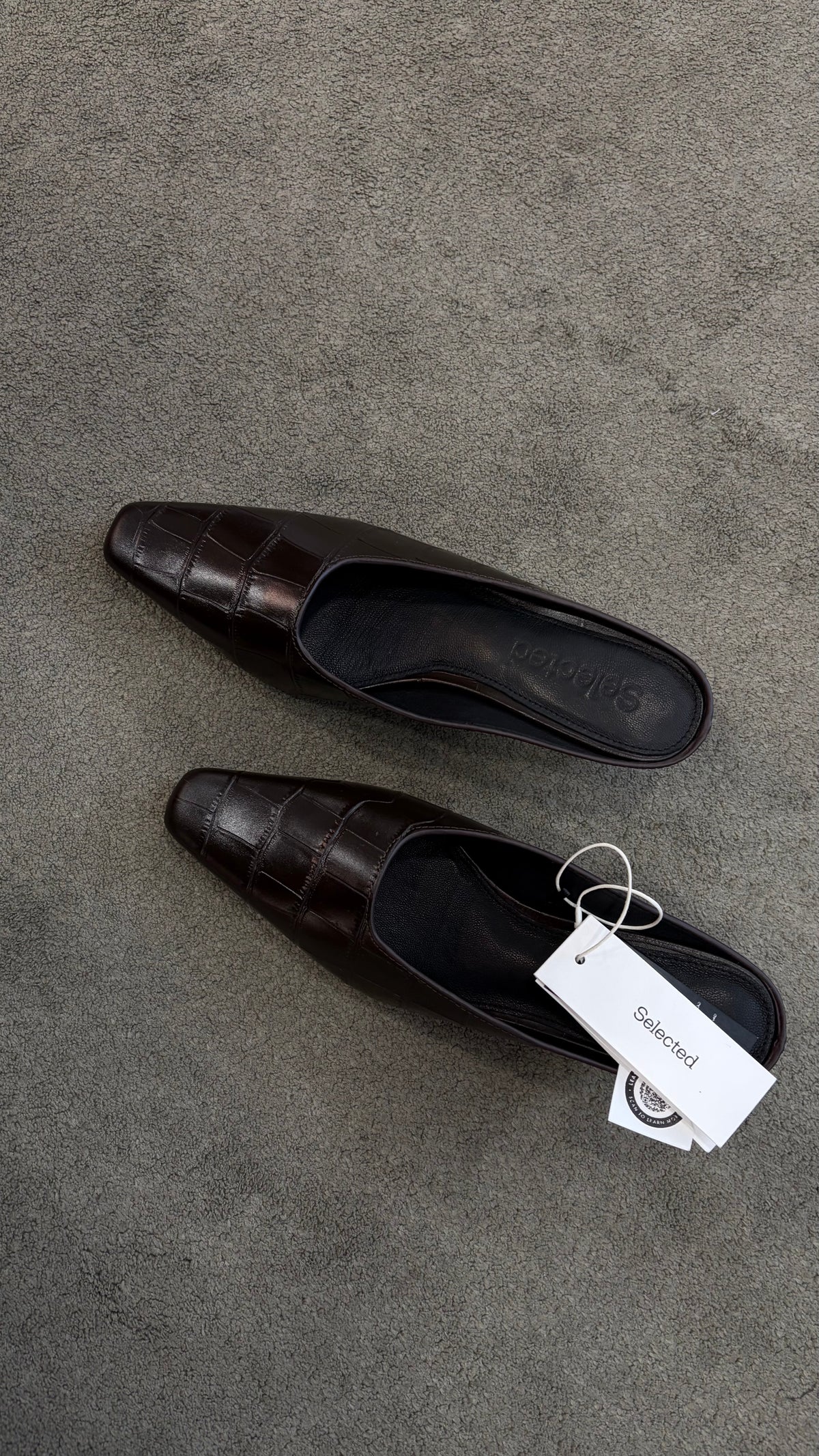Mules marrore in pelle crocco sl