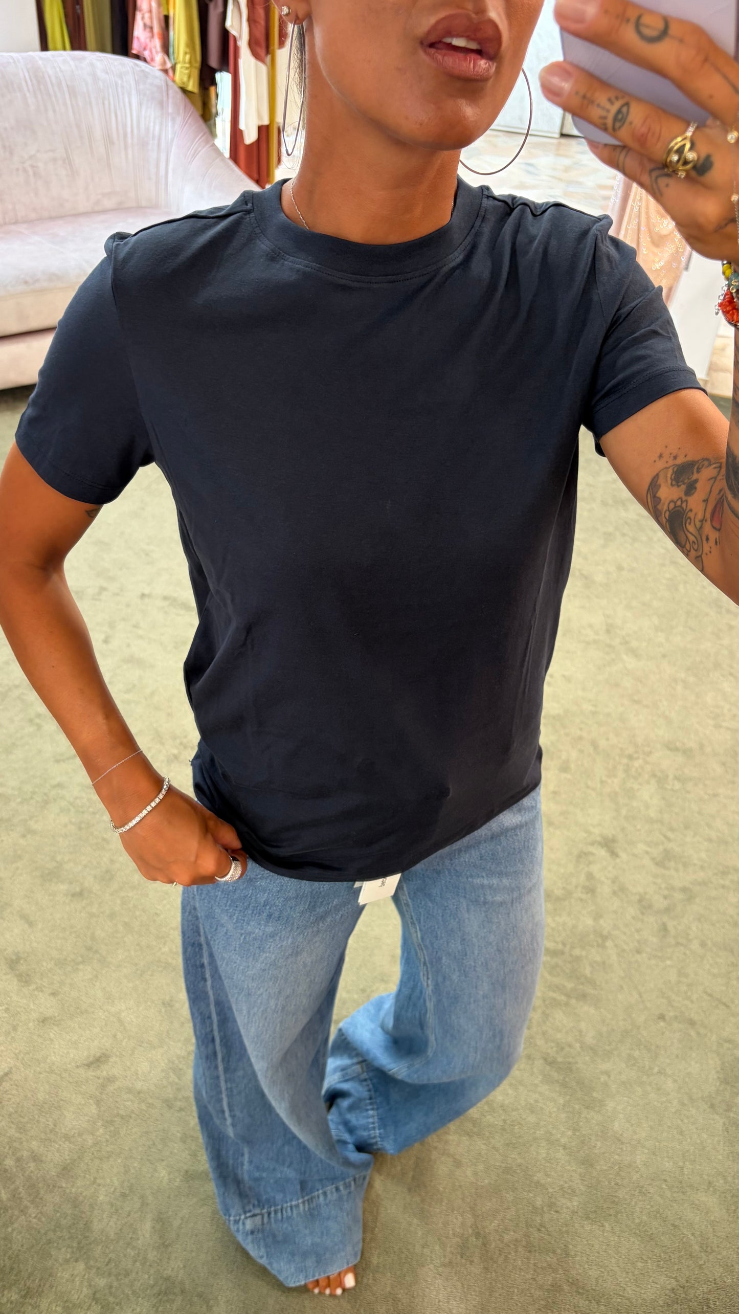 T-shirt blu notte essential sl