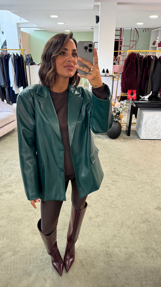 Blazer verde ecopelle ks