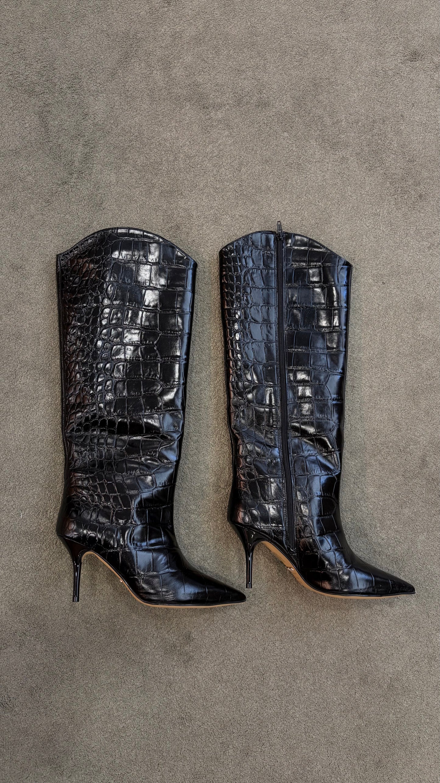 Stivale nero in pelle crocco wr