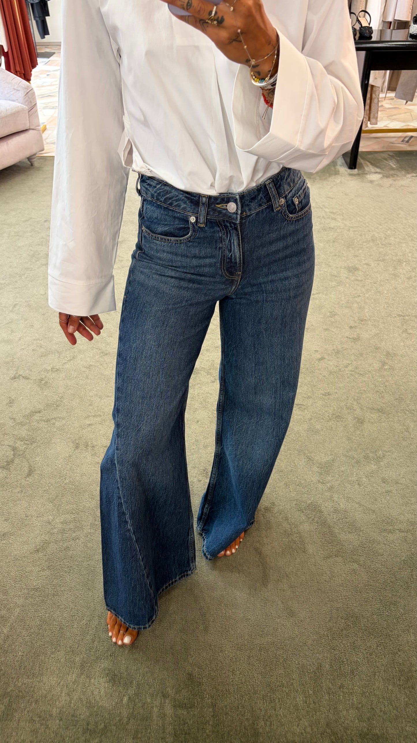Jeans palma wide leg blue denim jx