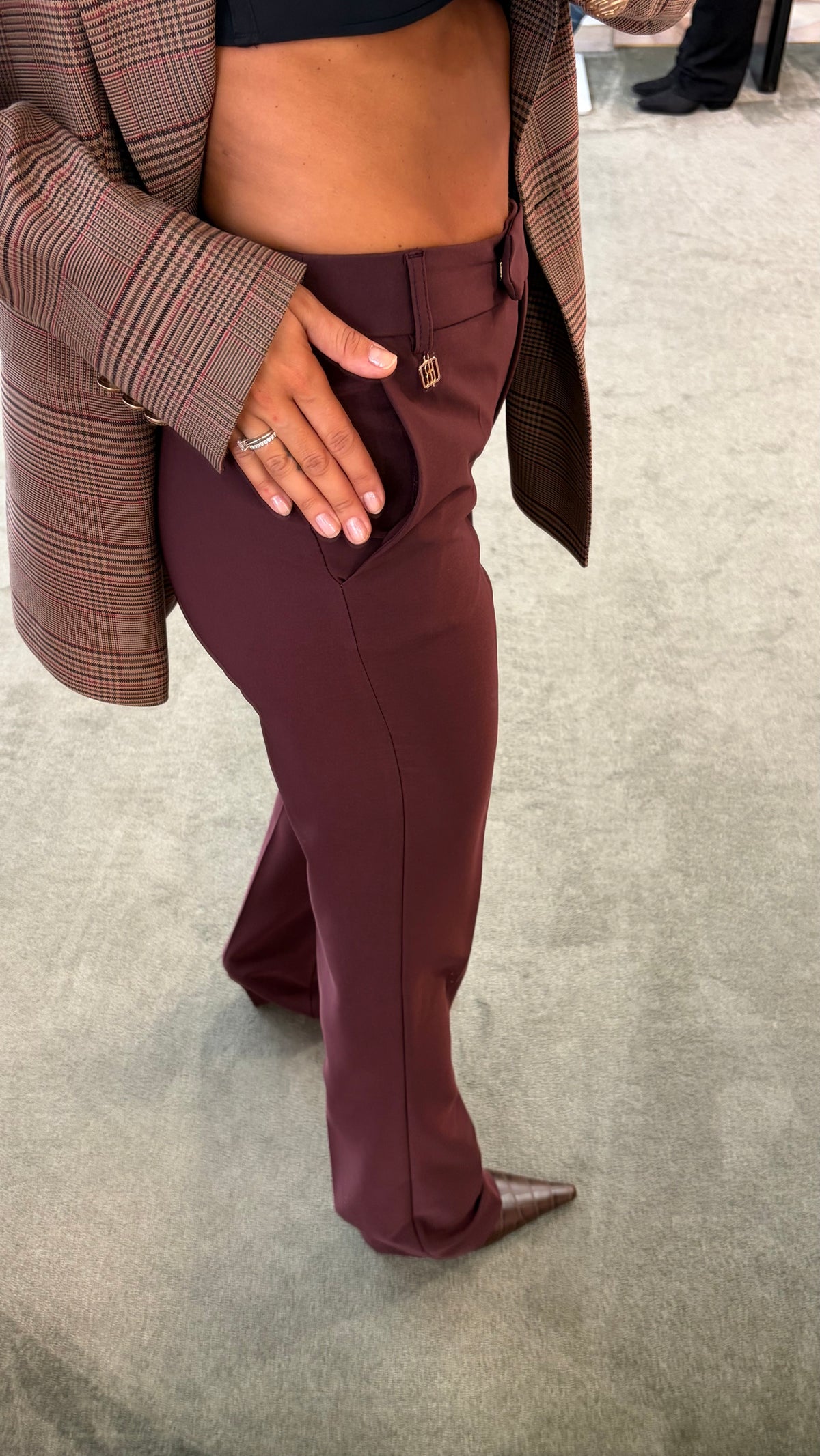 Pantaloni bordeaux cigarette fr