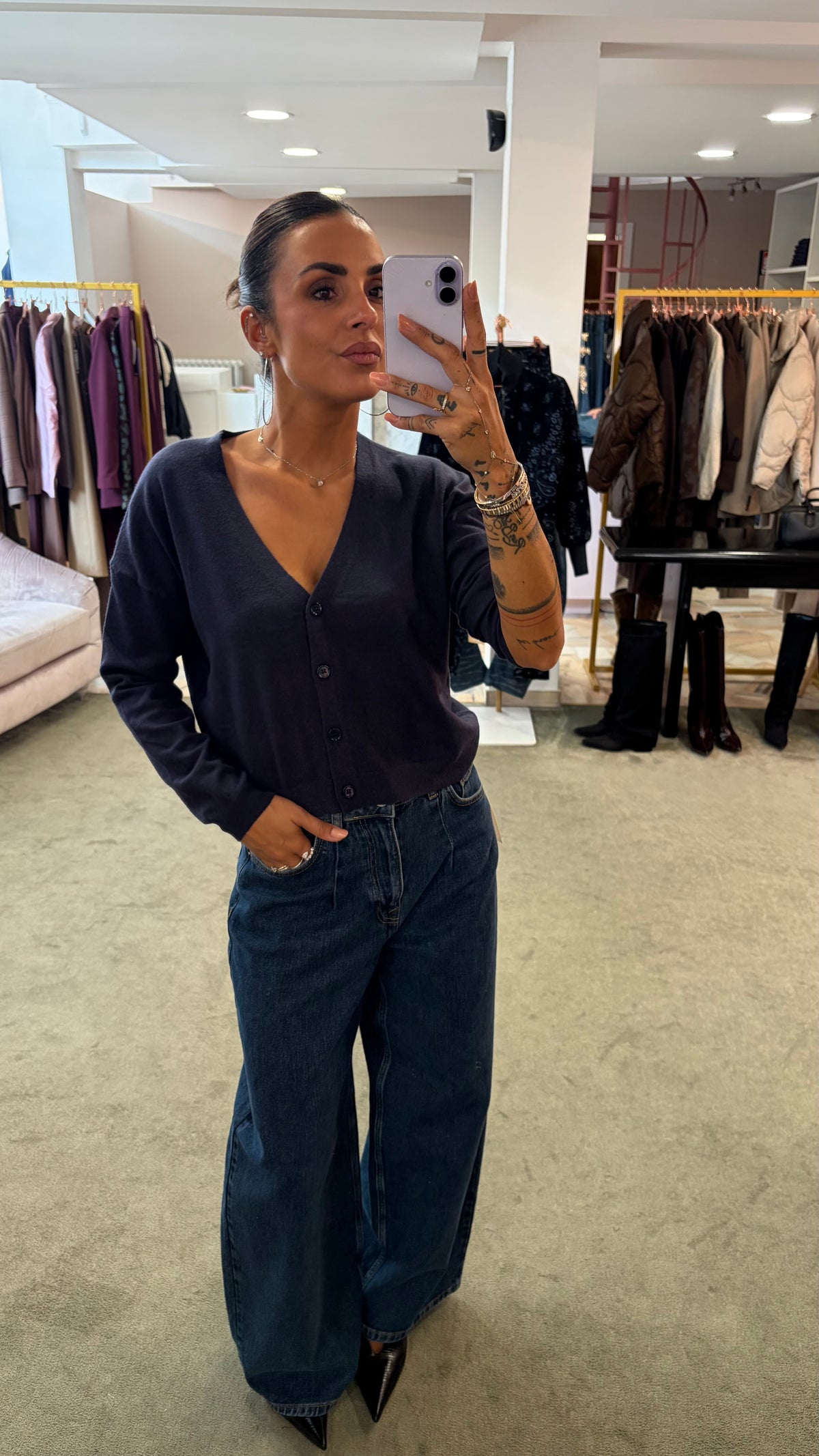 Jeans nanet denim medio barrel loose sl