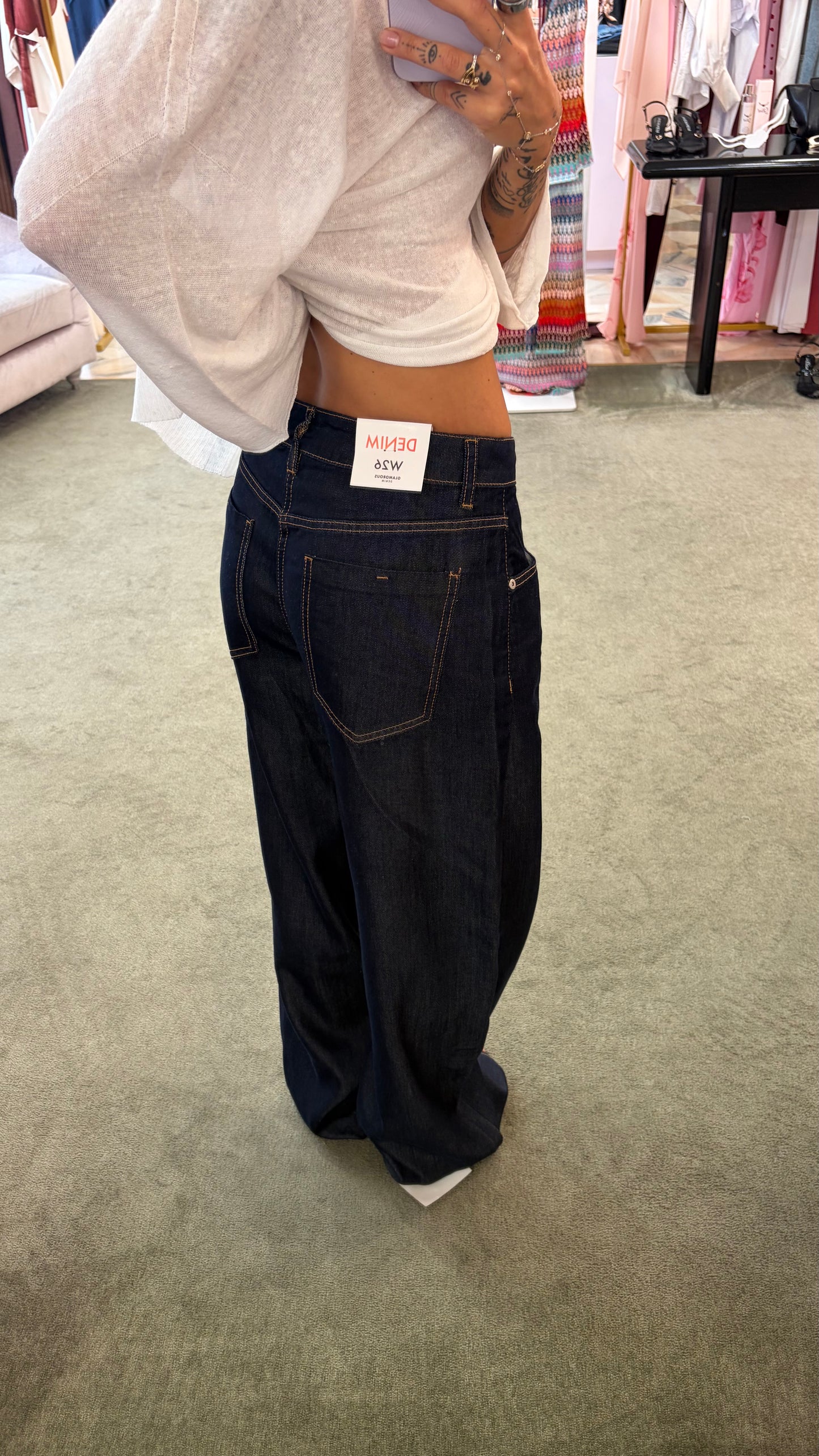 Jeans denim scuro tela leggera gl