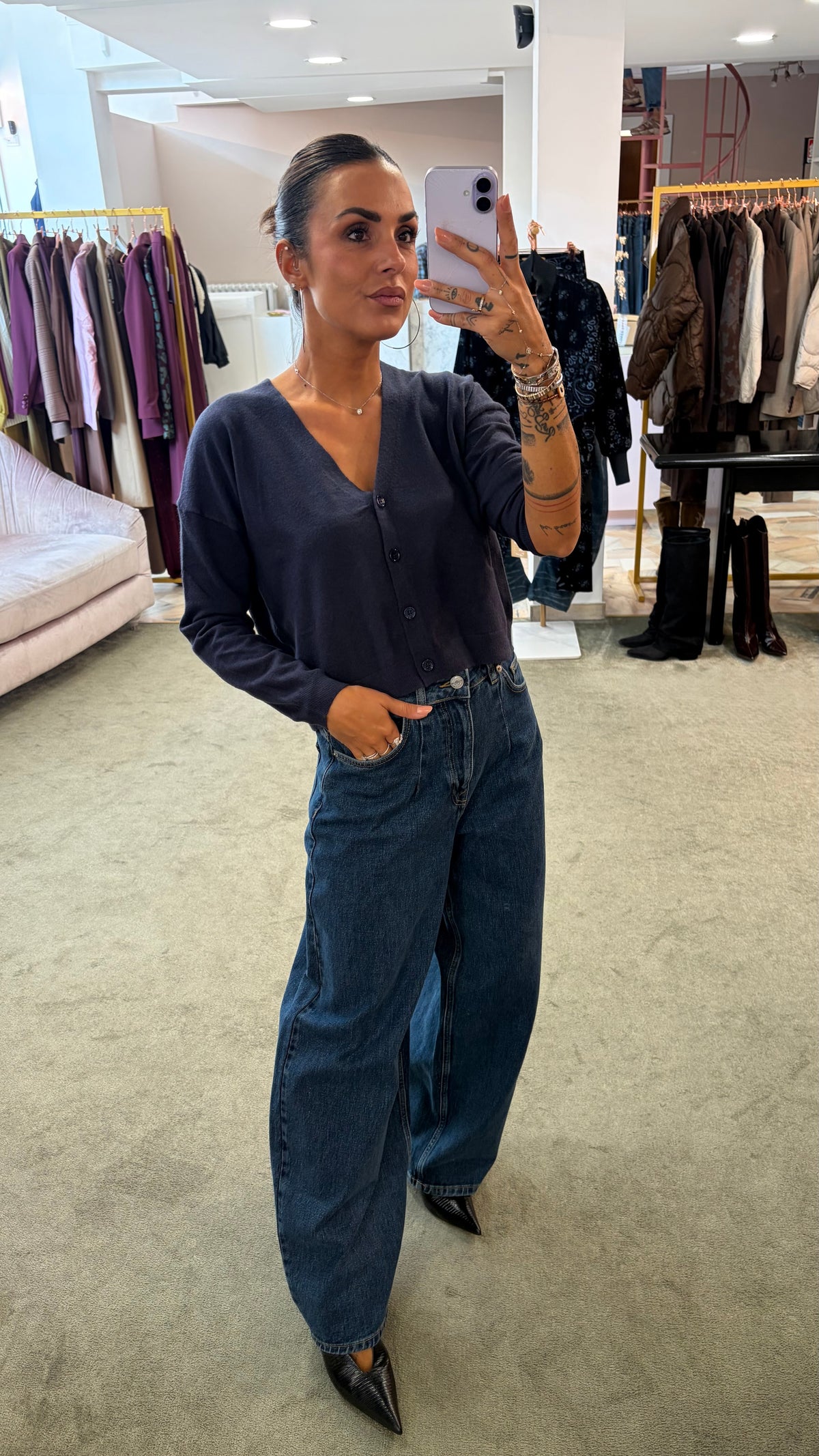 Jeans nanet denim medio barrel loose sl