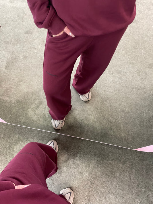 Joggers bordeaux a palazzo Hinnominate