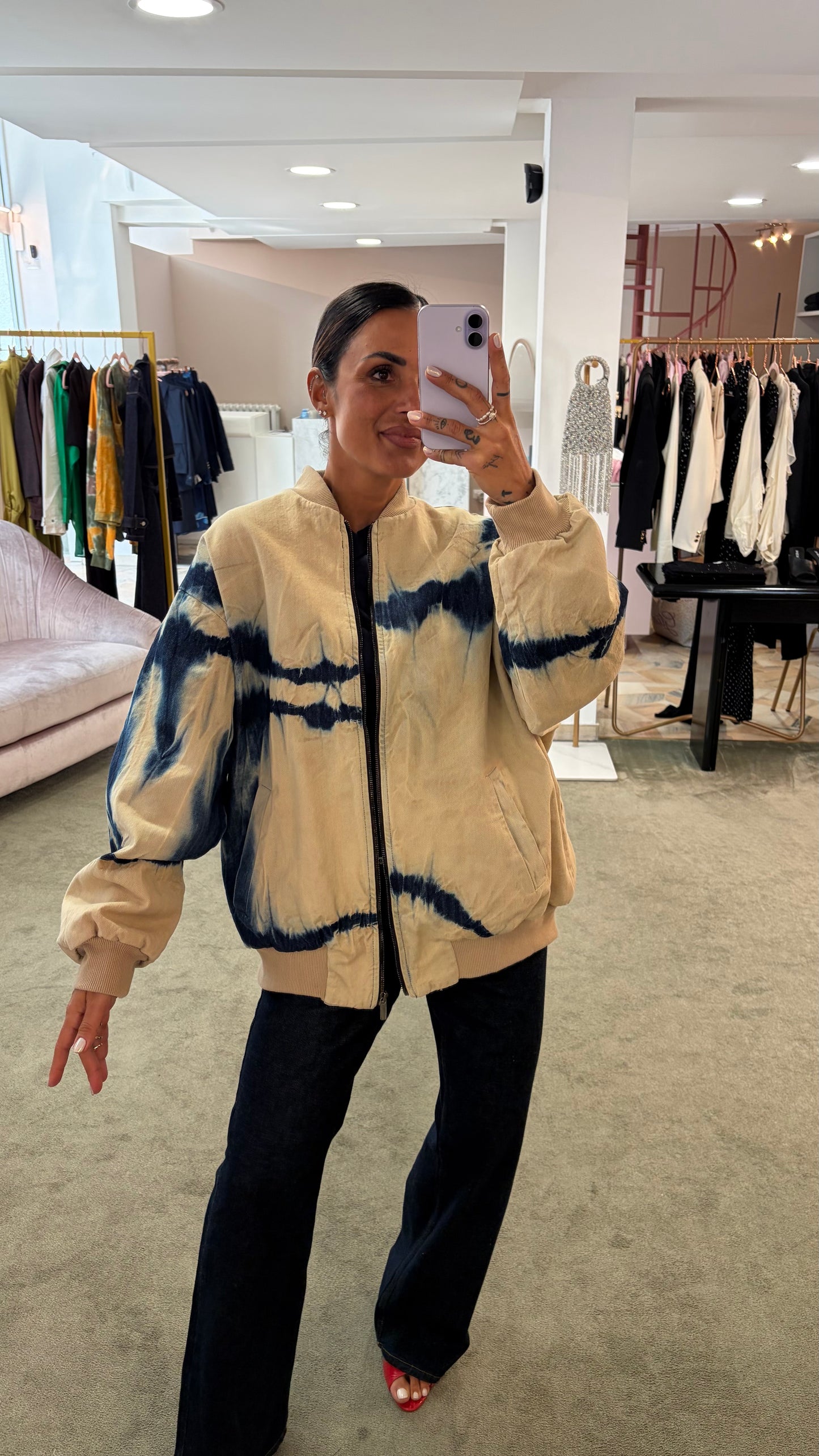 Bomber beige tie-dye Don't@Me
