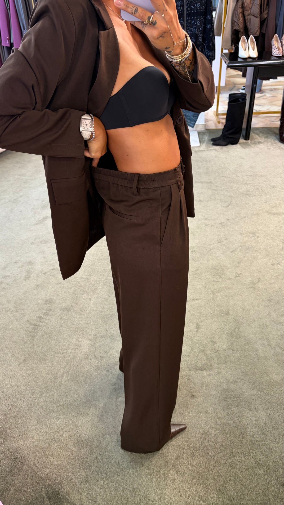 Blazer doppiopetto marrone over ay fw26