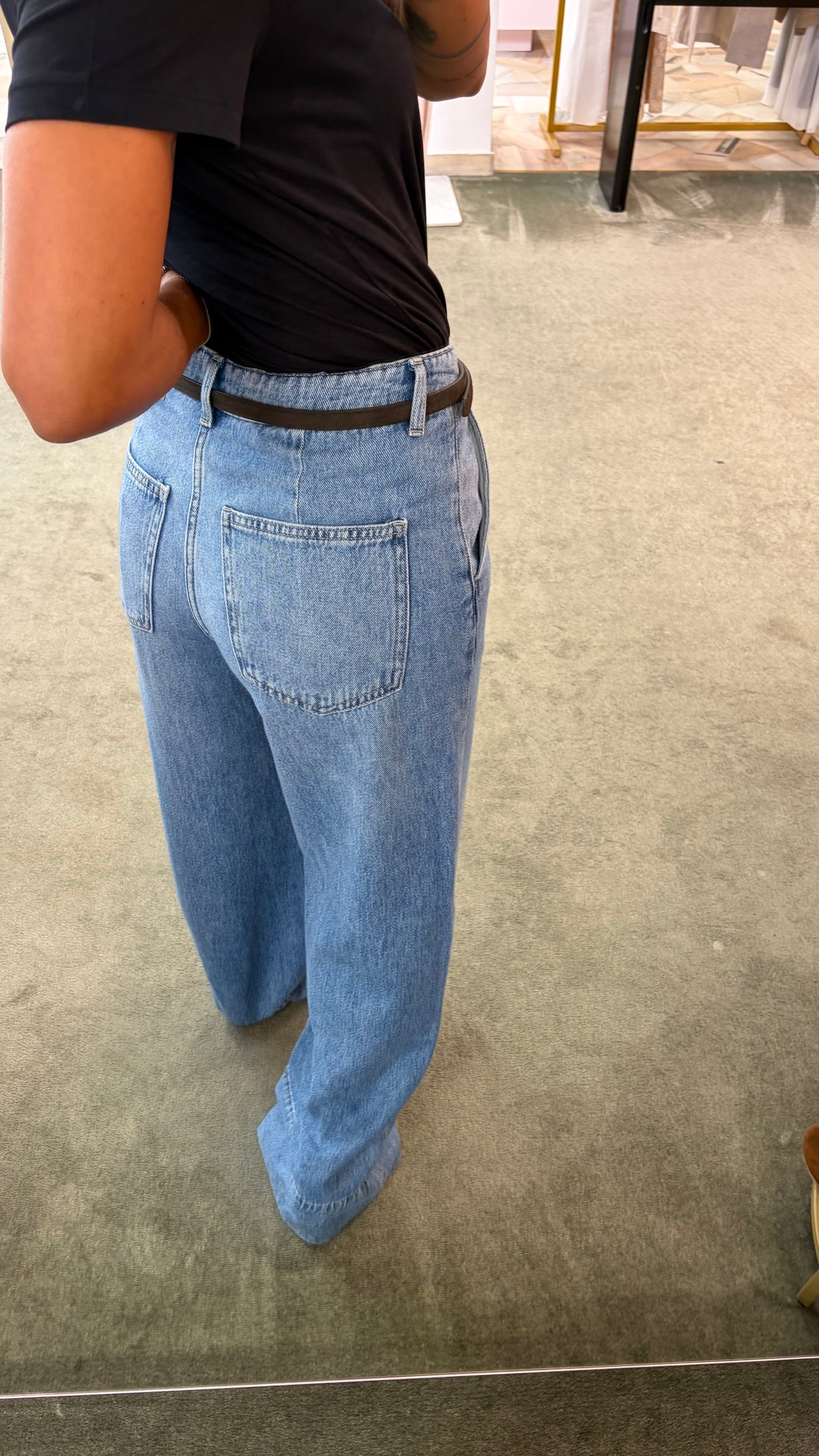 Jeans denim wide leg aw