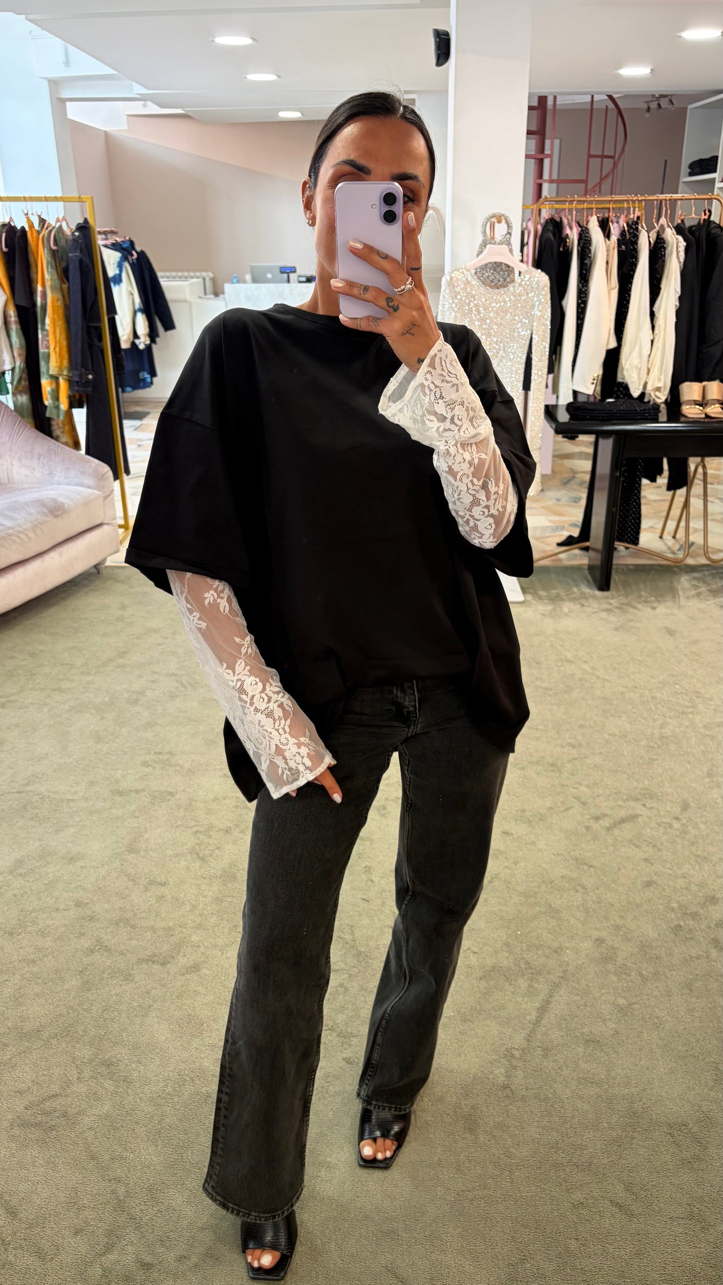 Maxi t-shirt nera ks