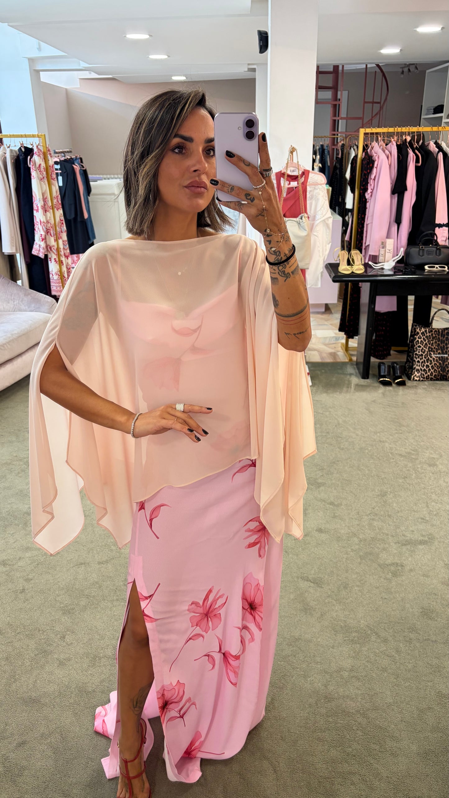Cappa coprispalle rosa fr