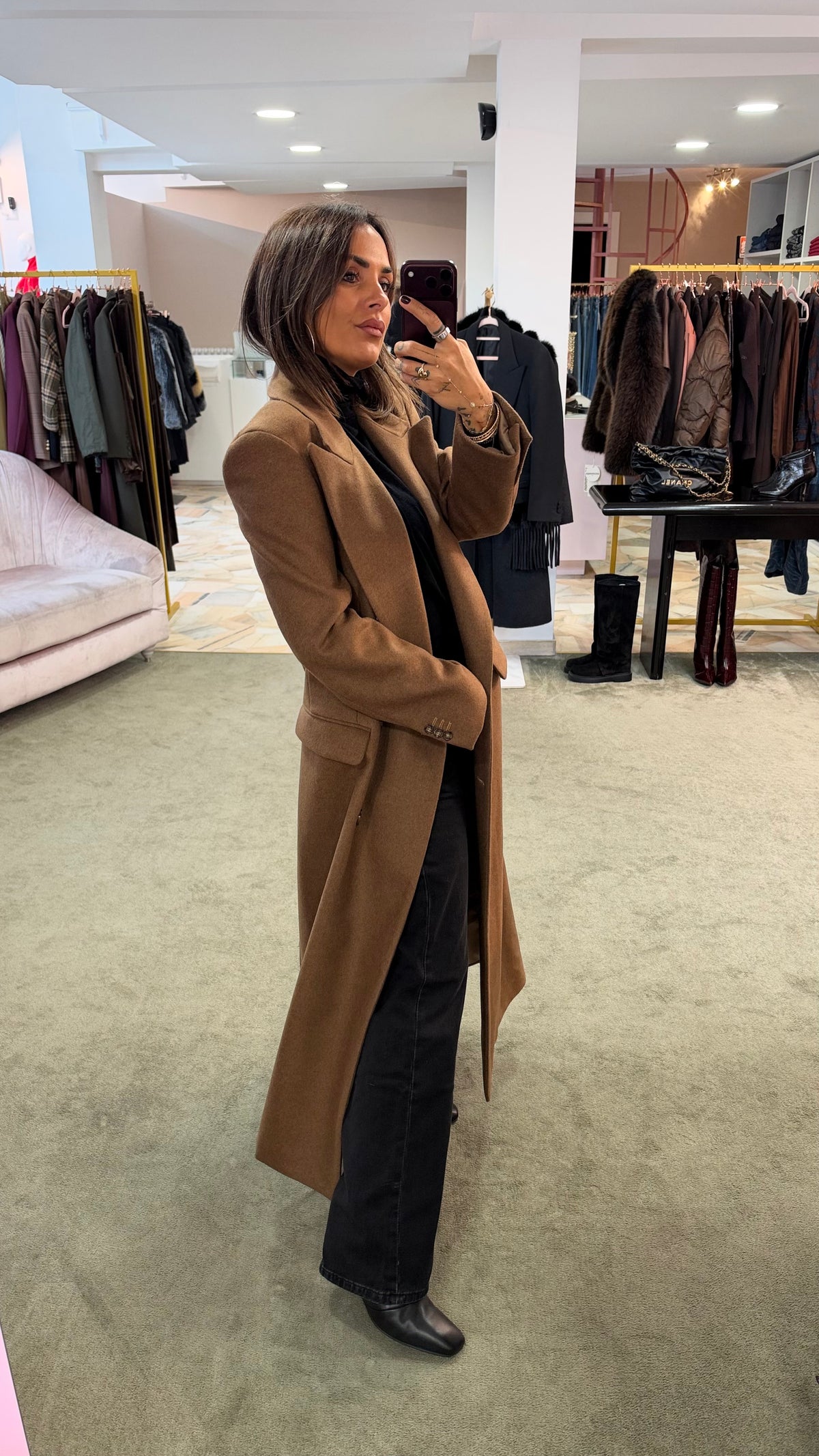 Cappotto cammello doppiopetto Marsem