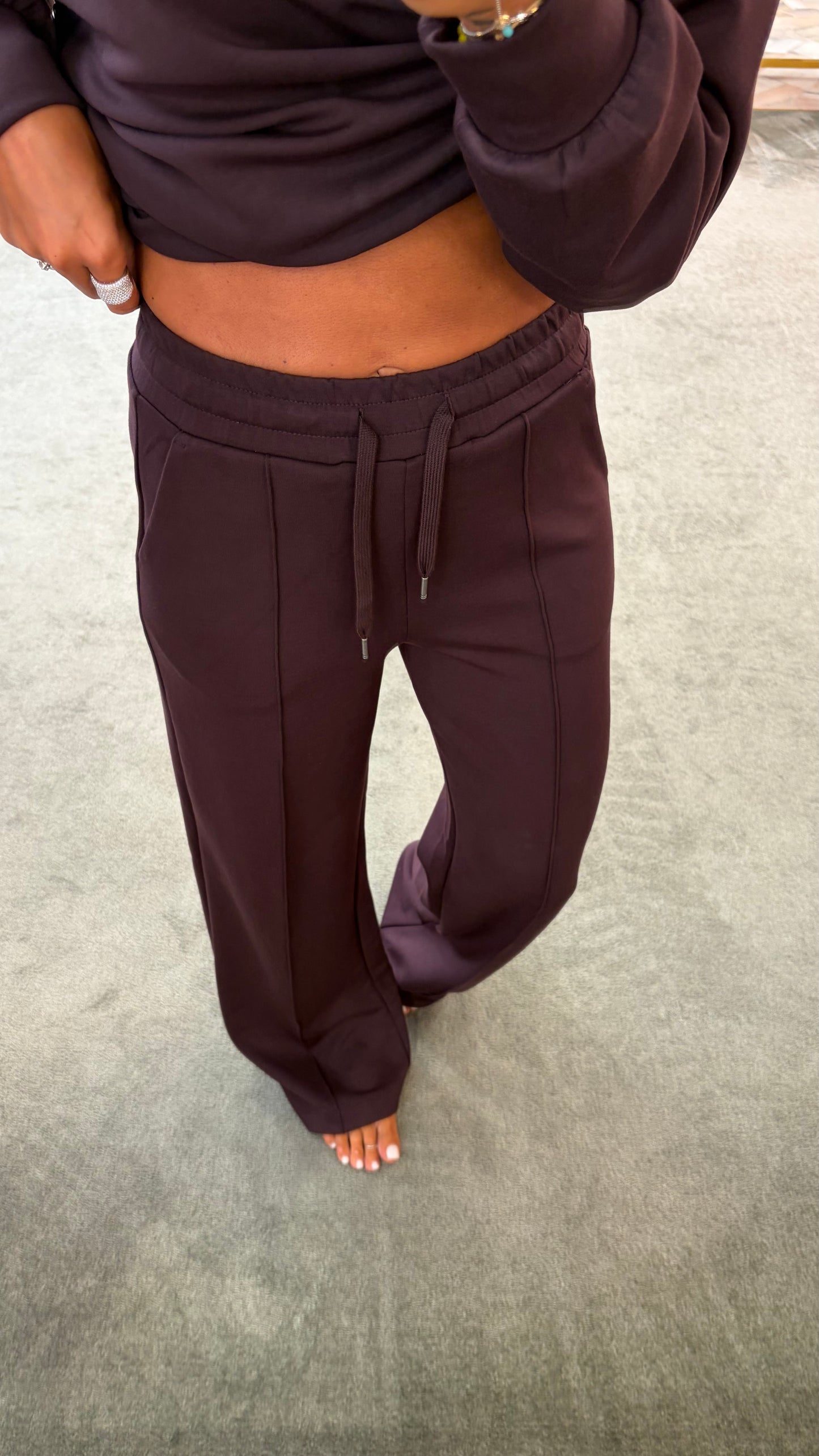 Felpa scollo a v con zip vinaccia bordeaux  in modal sy