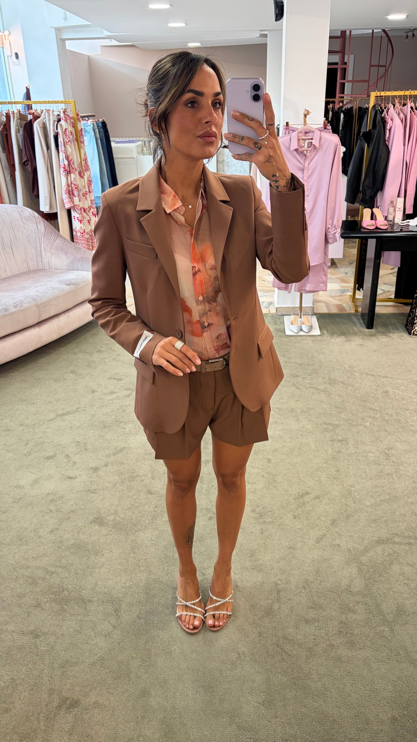 Blazer tabacco slim monopetto due bottoni Hinnominate