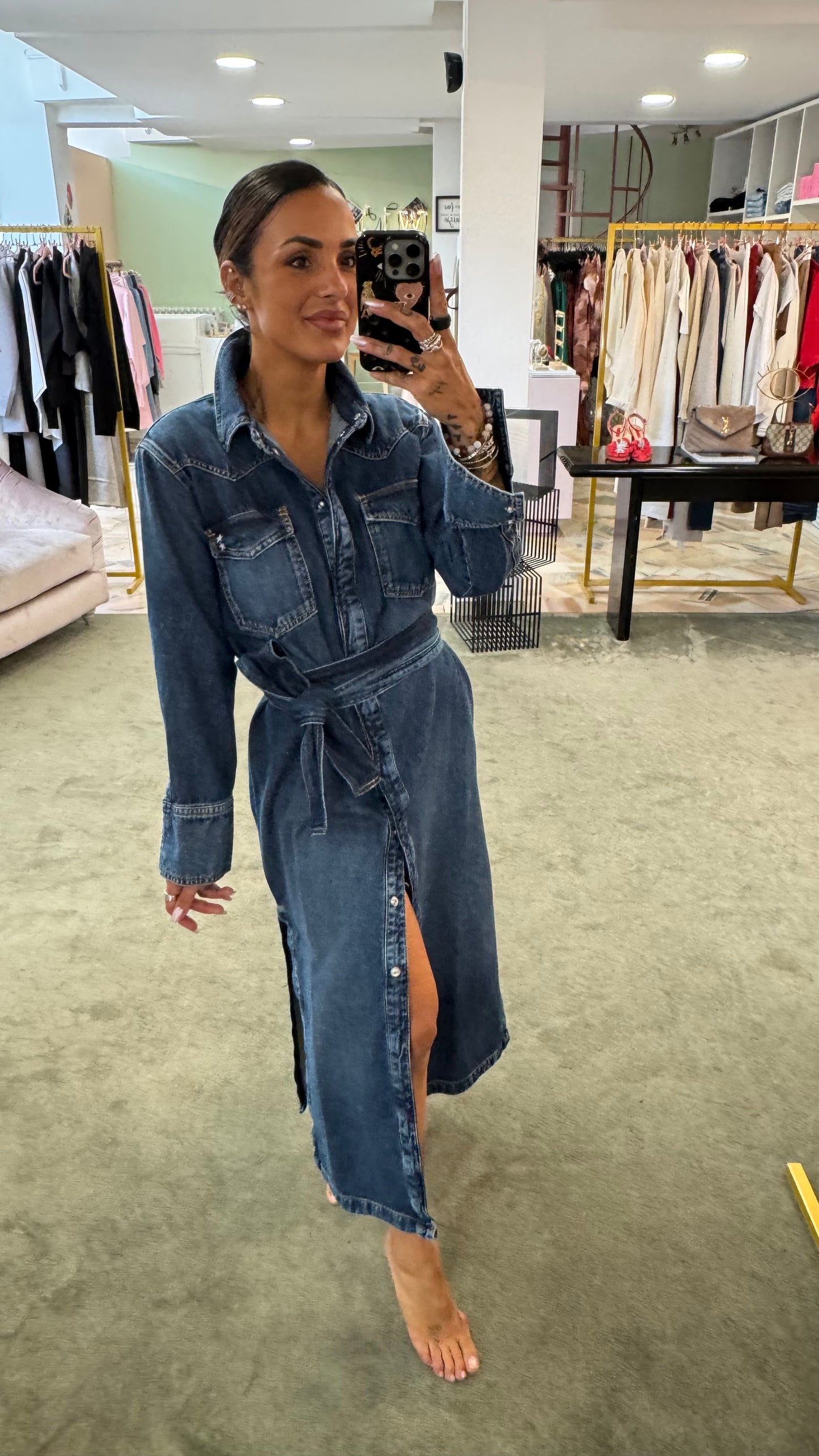 Abito con cintura in jeans Icon