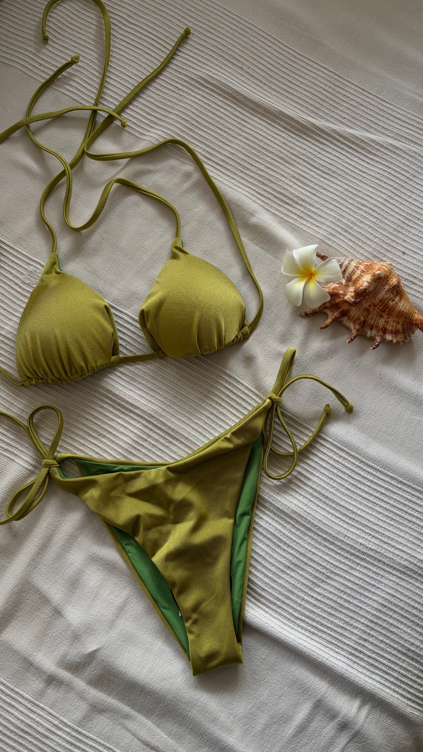 Bikini triangolo verde Matinée