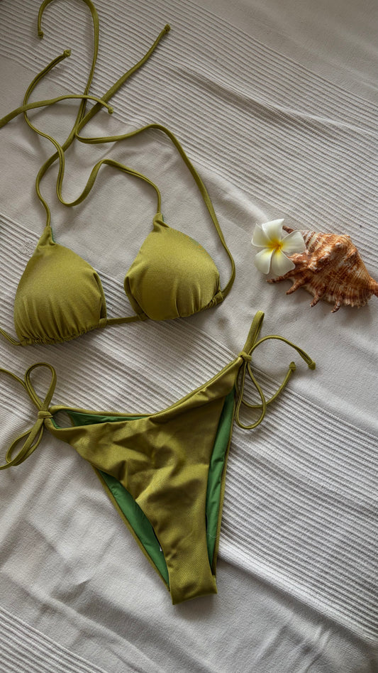 Bikini triangolo verde Matinée