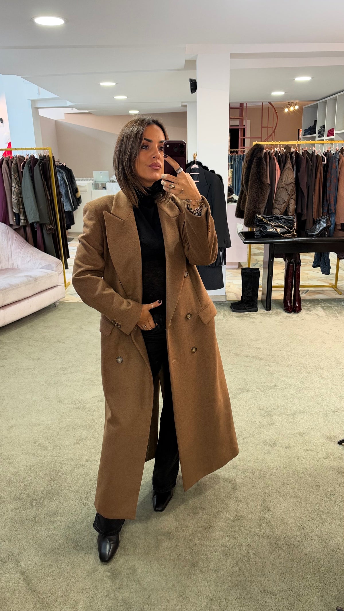 Cappotto cammello doppiopetto Marsem