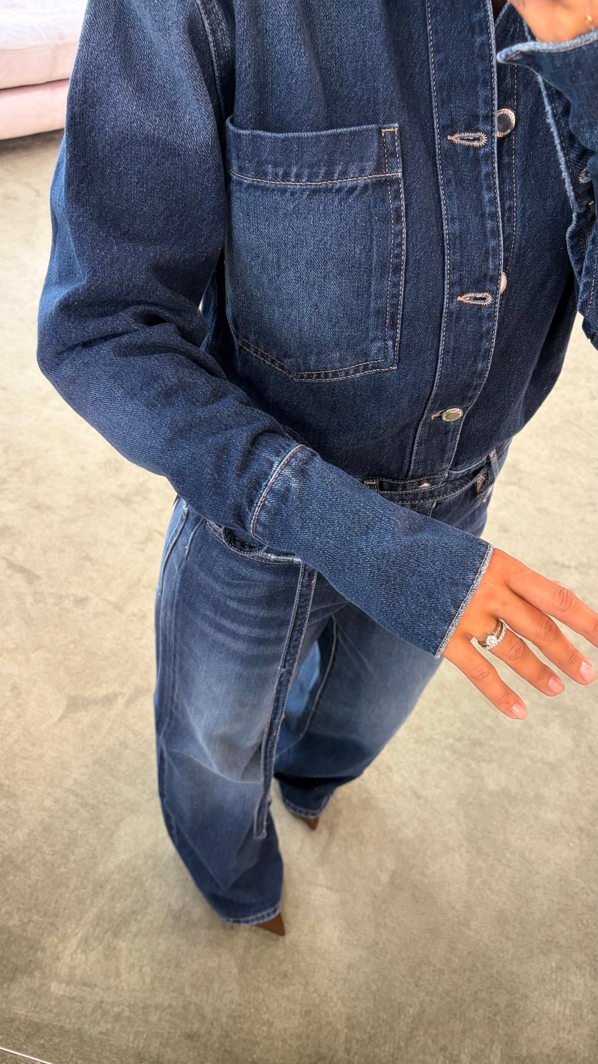 Jumpsuit anya blu scuro Icon Denim