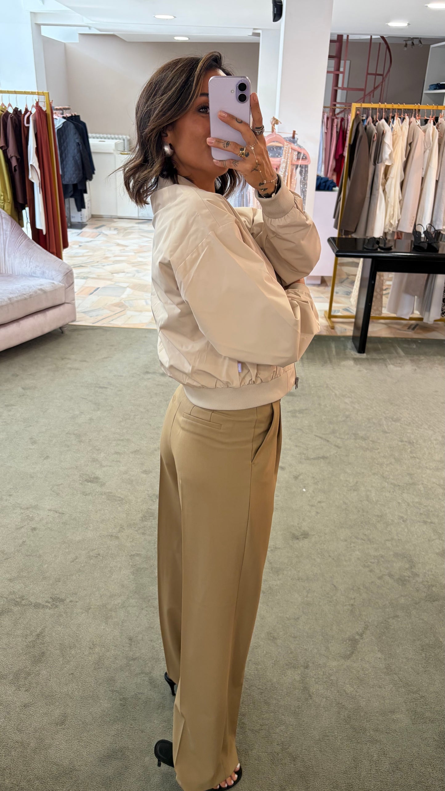 Bomber beige ella leggero jx