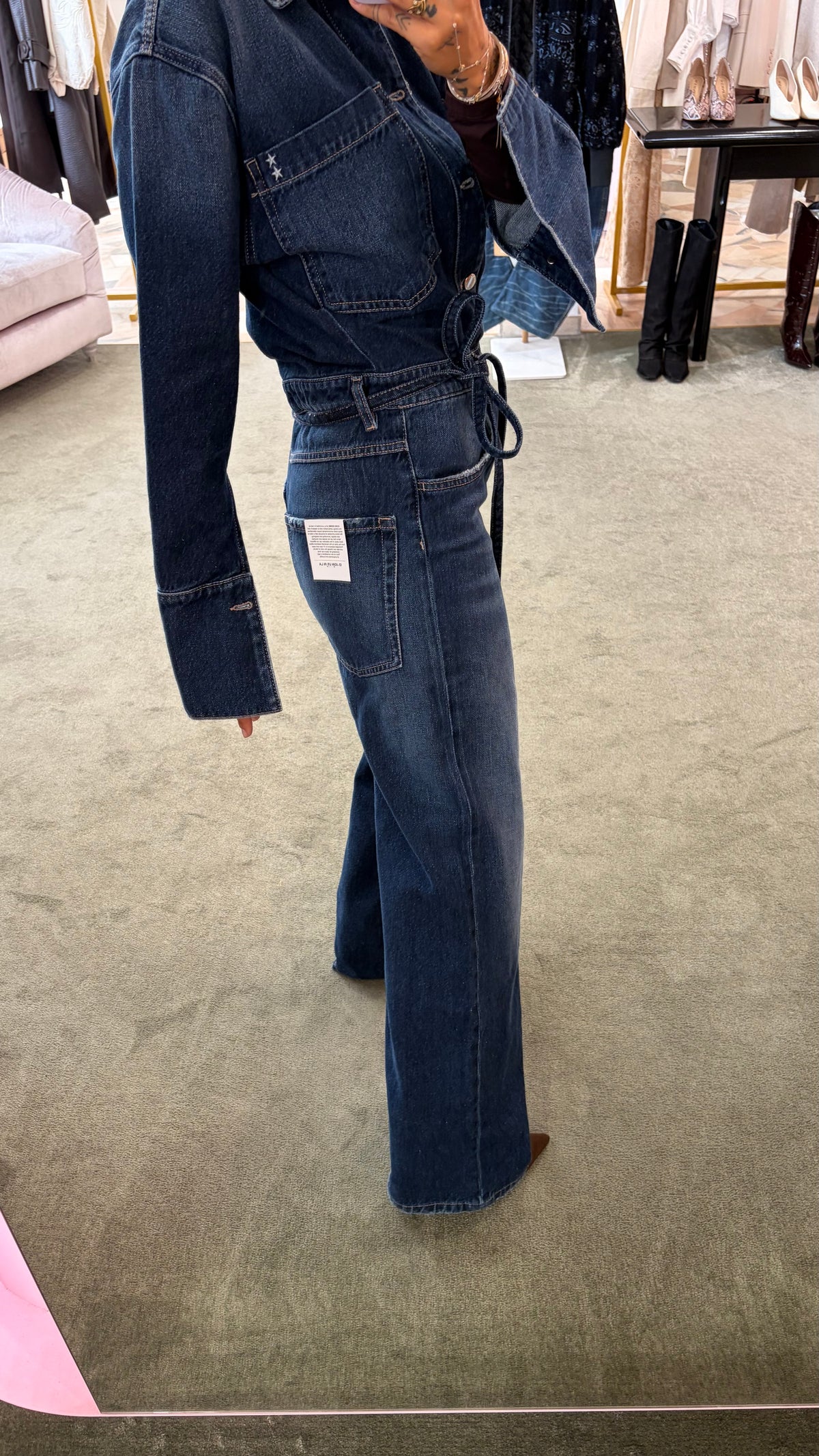 Jumpsuit anya blu scuro Icon Denim